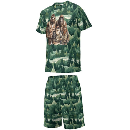 Bigfoot, Sasquatch, Family, Children's T-shirt & Shorts Set