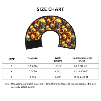 Firey Skulls Pet Elizabethan, Pet Medical Collar