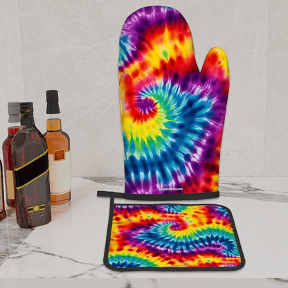 Set of 2 Tie Dye Oven Mitt and Pot Holder - 19 Designs