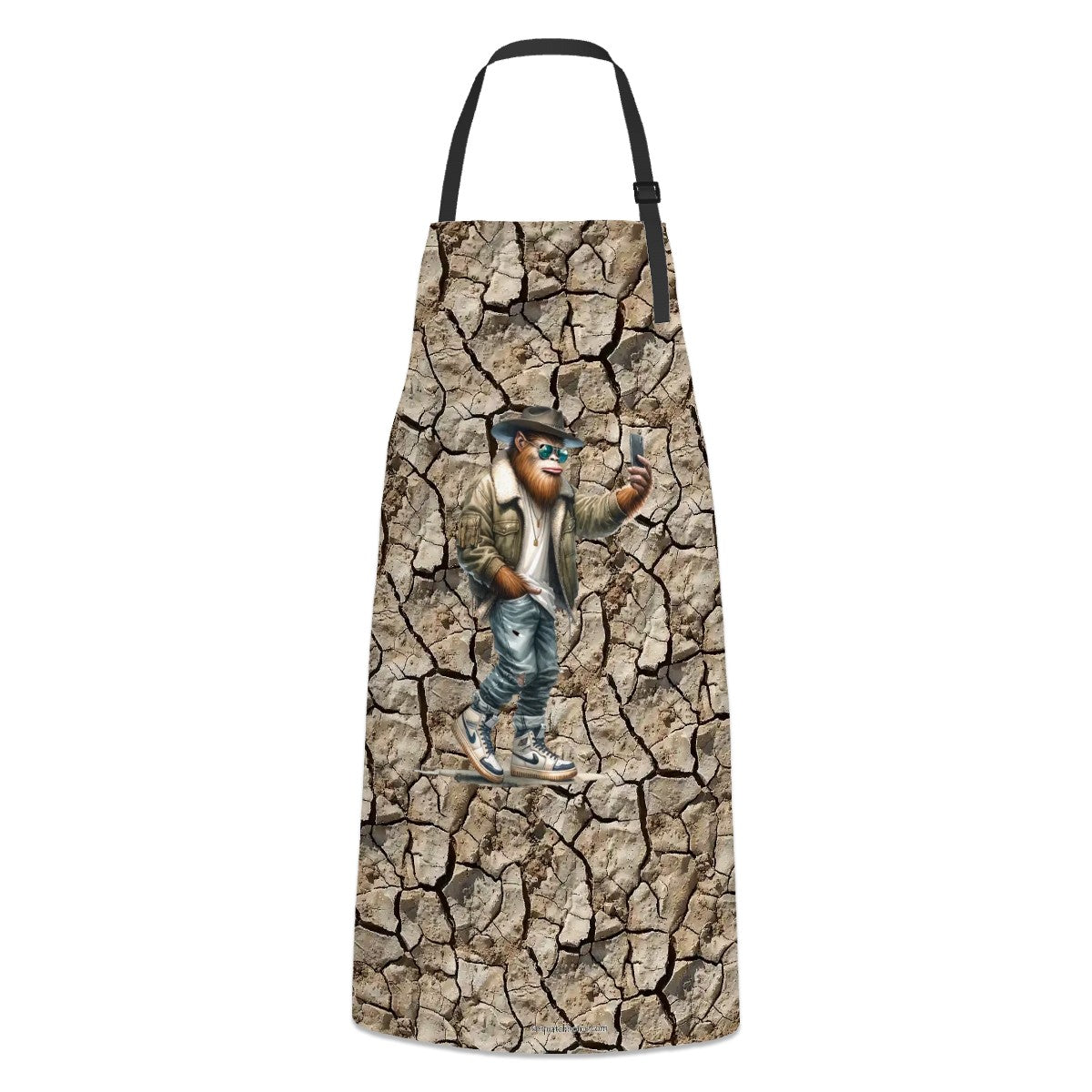 Bigfoot Cowboy Selfie, Waterproof Apron with Pockets