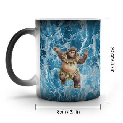 Sasquatch Hula On the Beach Color Changing Cup