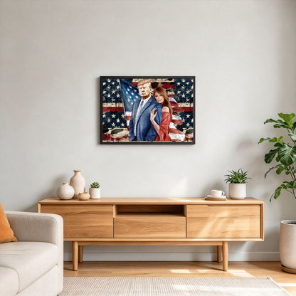 Donald & Melania Trump 300pcs Horizontal Wooden Jigsaw Puzzles