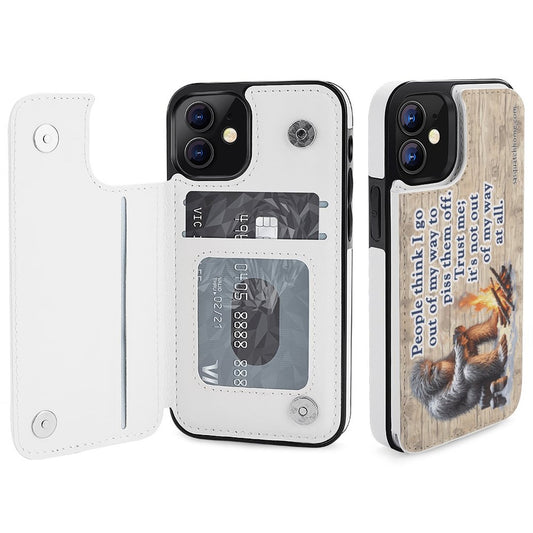 iPhone 12 Series cell phone, mobile phone flip case wallet "People think I.."
