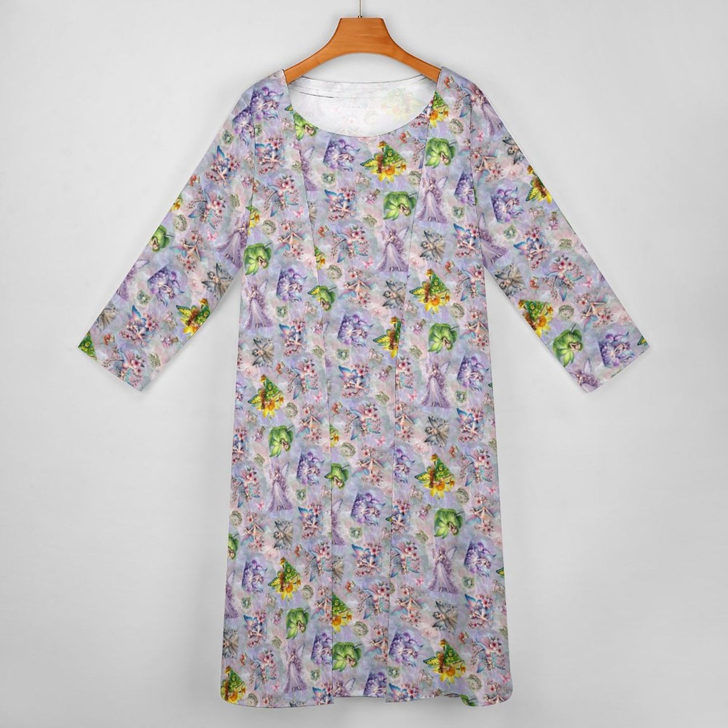 6 Fairy Designs, Women’s Long Dress with Cardigan
