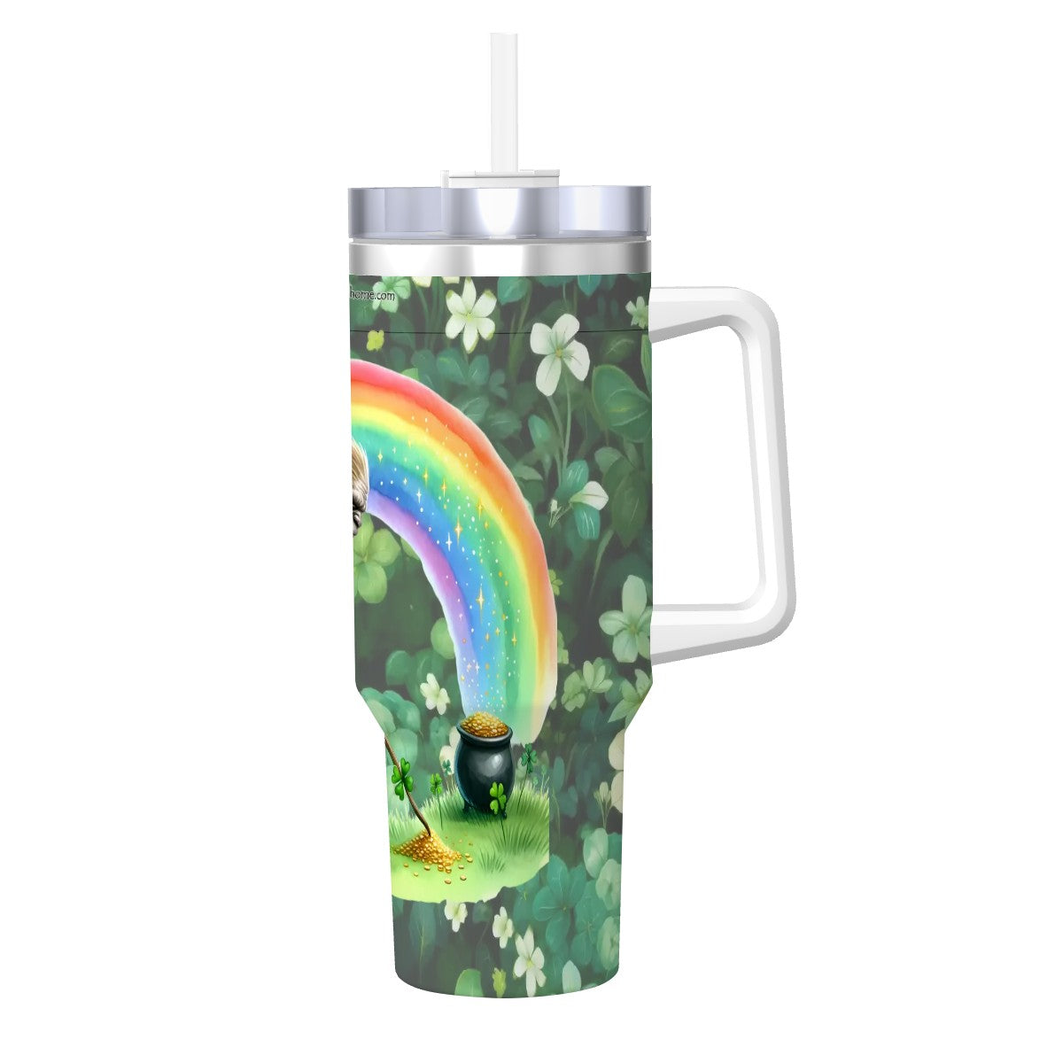 Sasquatch Bigfoot 40 oz Stainless Steel Travel Coffee Mug with a Straw