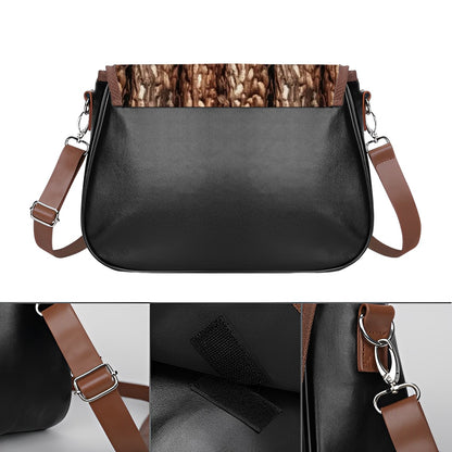 Bigfoot / Sasquatch Love, Leather Shoulder Bag / Purse