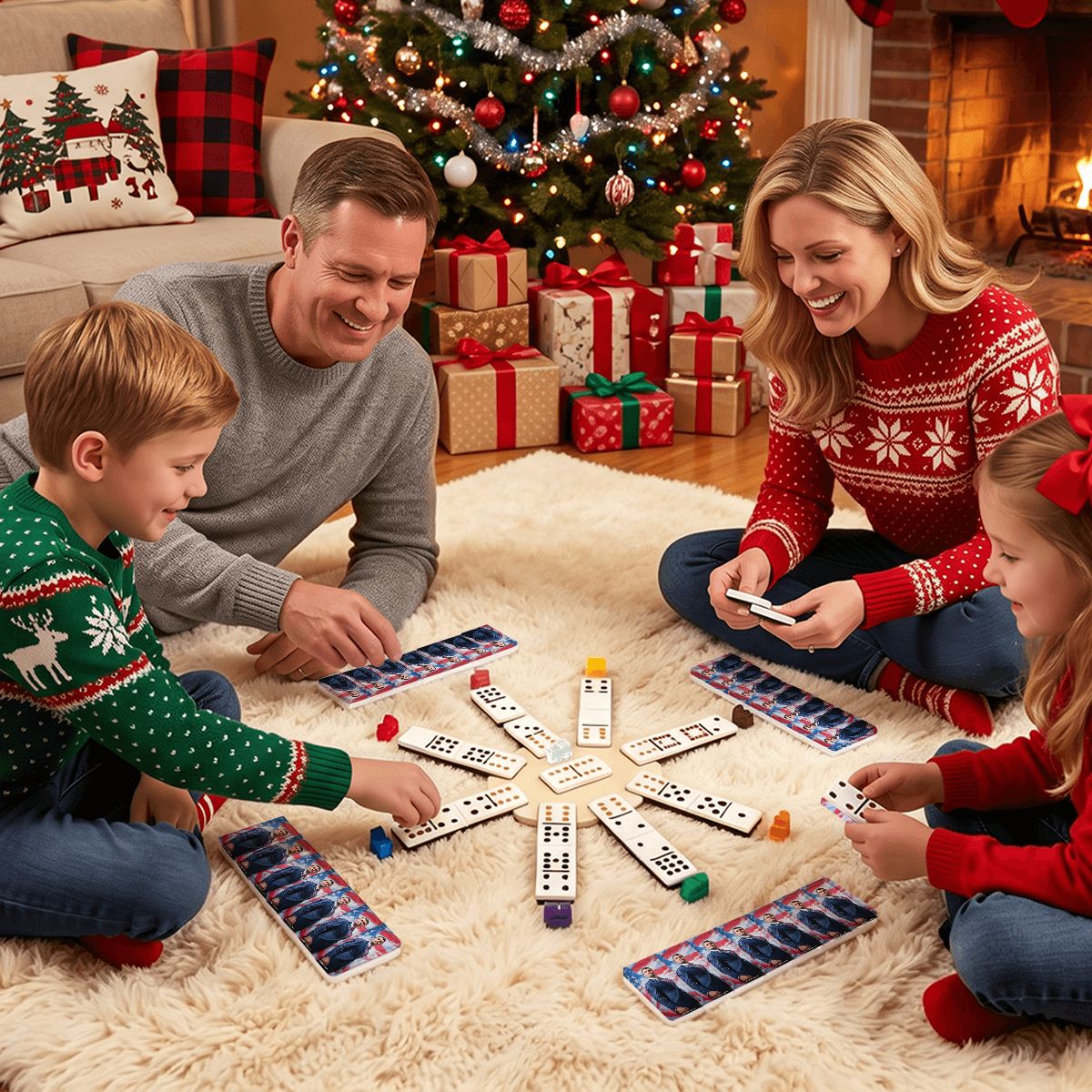 Charlie Kirk Double 12 Mexican Train Dominoes Set