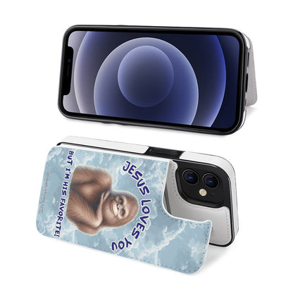 iPhone 12 Series cell phone, mobile phone flip case wallet- "Jesus Loves You..."