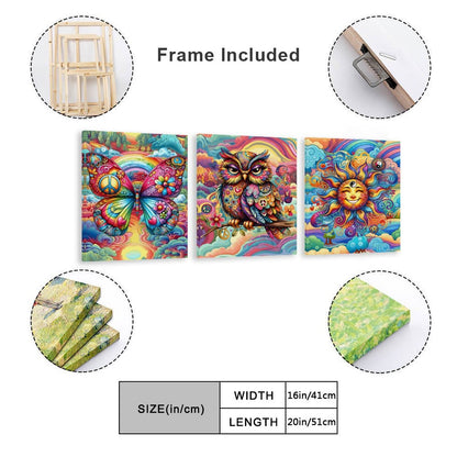 Canvas Wall Art -16”x 20” (x3) - Made In USA