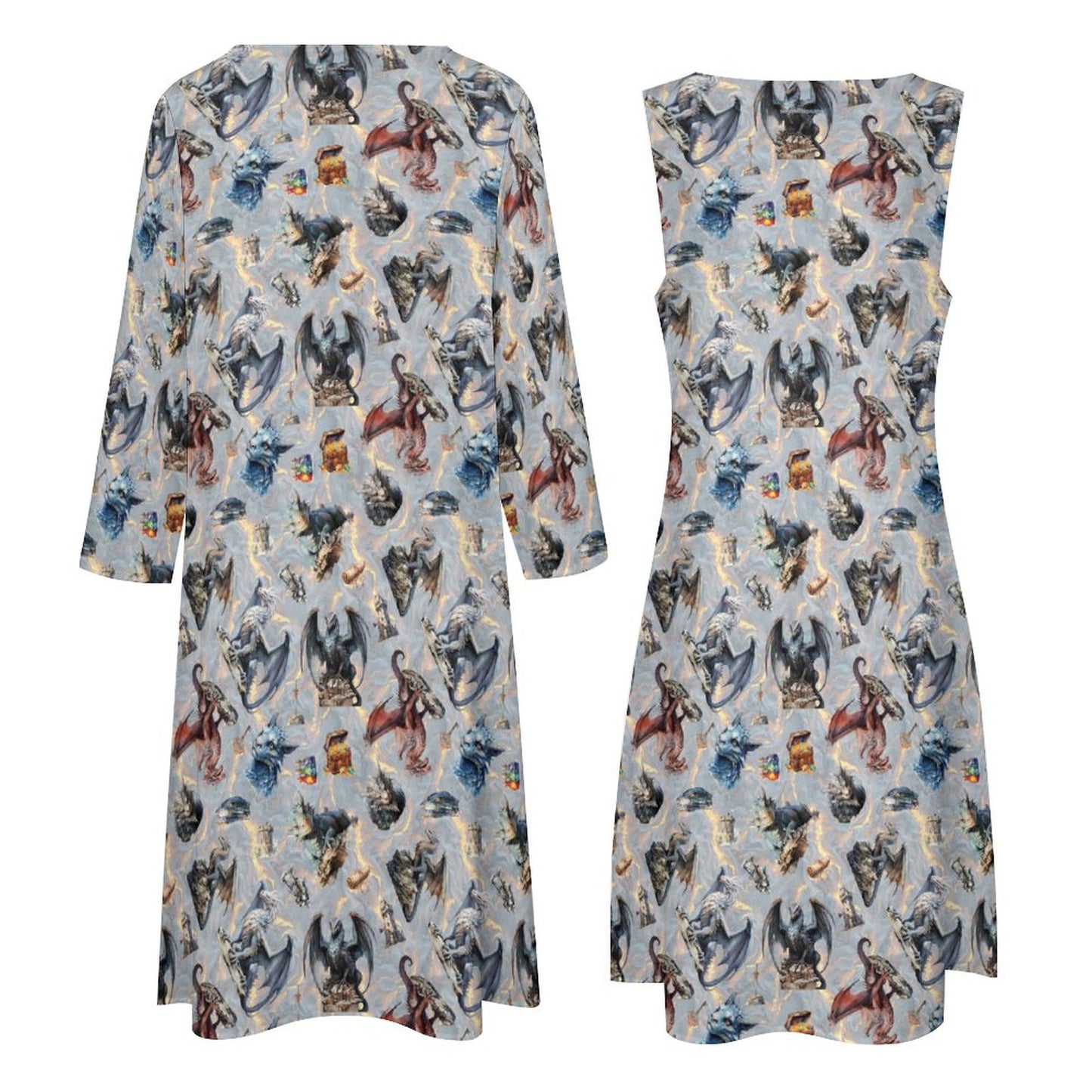 10 Misc Designs Women’s Long Dress with Cardigan