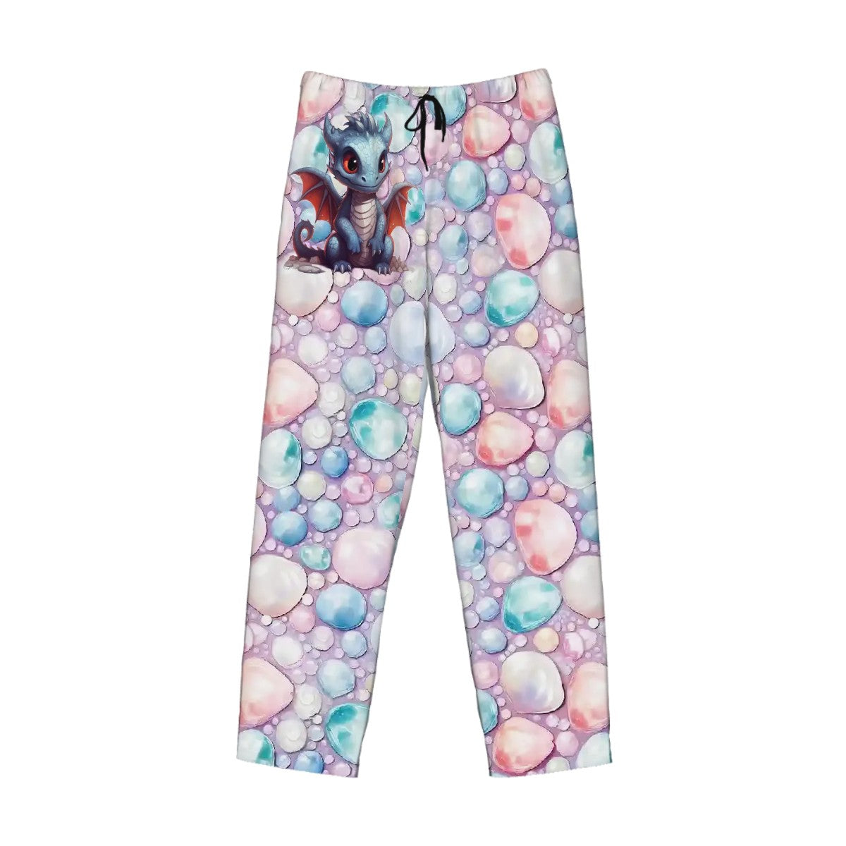 Baby Dragon, Men’s Polyester, Drawstring, Pajama Pants