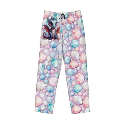 Baby Dragon, Men’s Polyester, Drawstring, Pajama Pants