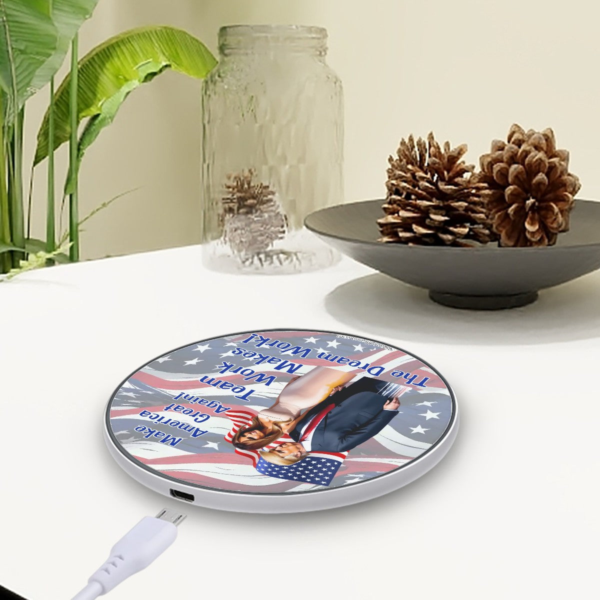 Donald Trump, "Team Work Makes..." Wireless Cell Phone Charger