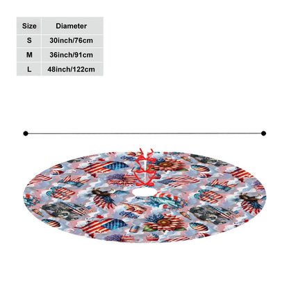 8 Patriot Designs, Plush Christmas Tree Skirt – 3 Sizes