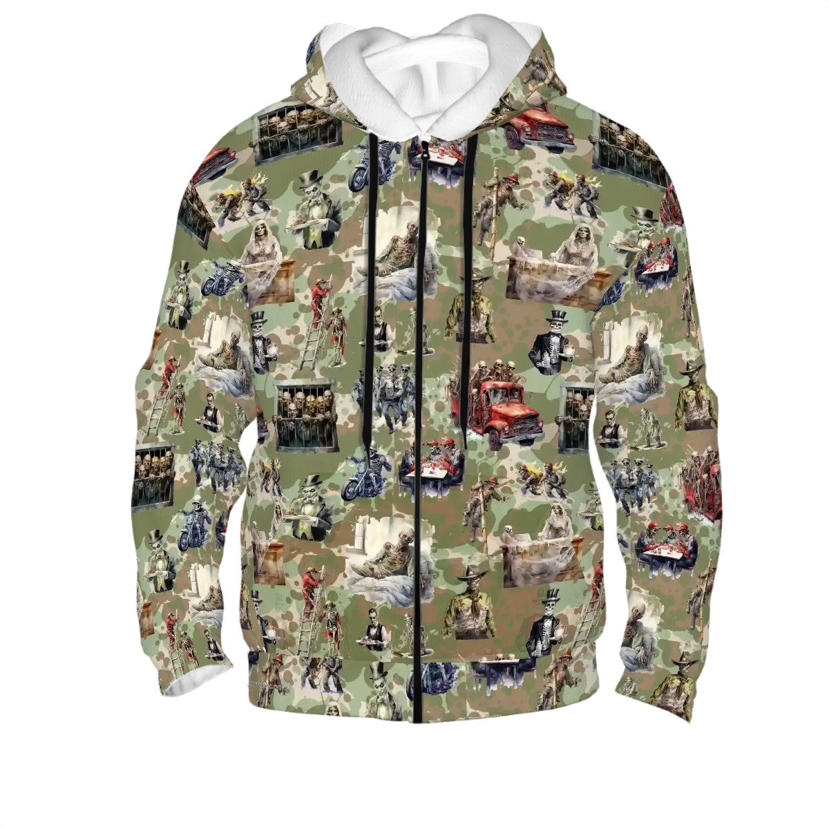 10 Misc Designs, Adult Zip Up Hoodie