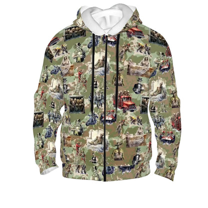 10 Misc Designs, Adult Zip Up Hoodie
