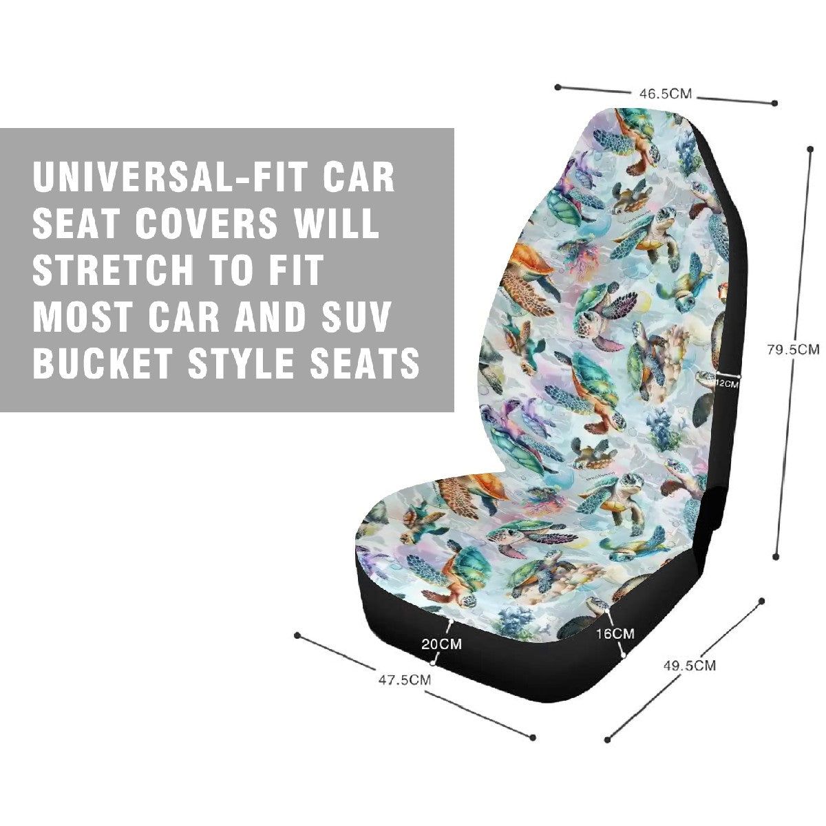 10 Animal Designs, Pets Themed Car seat covers, Full Set of 3