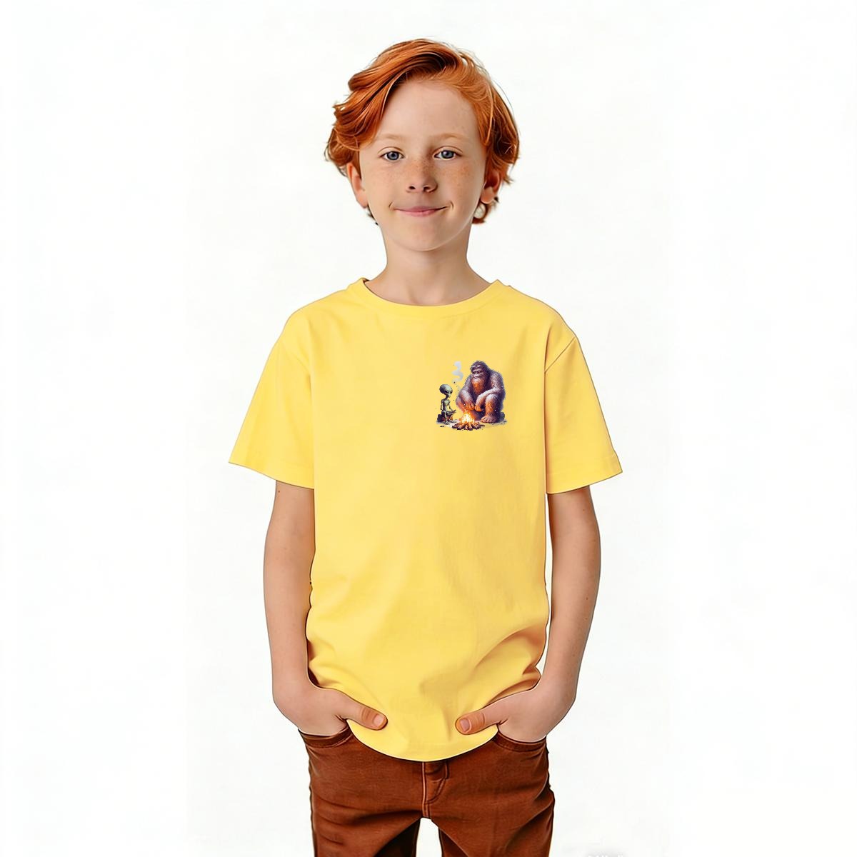 Bigfoot Sasquatch Designs, Kid’s Double Sided Gildan 5000B T Shirt