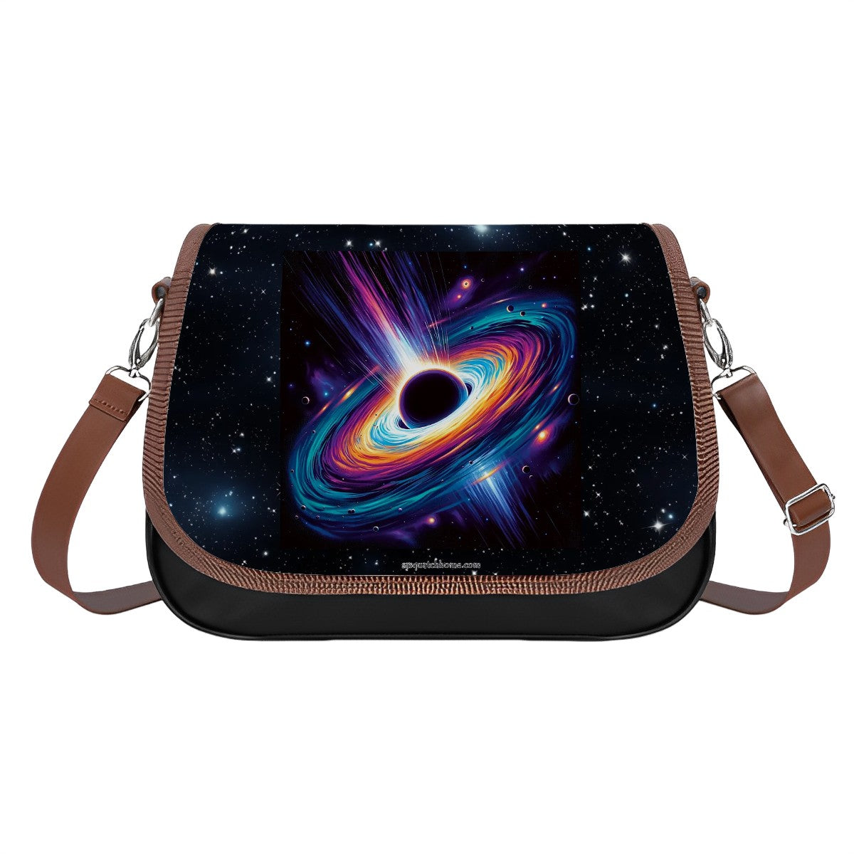 Black Hole, Leather Shoulder Bag / Purse