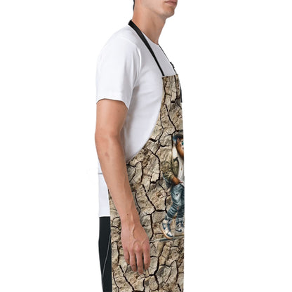 Bigfoot Cowboy Selfie, Waterproof Apron with Pockets