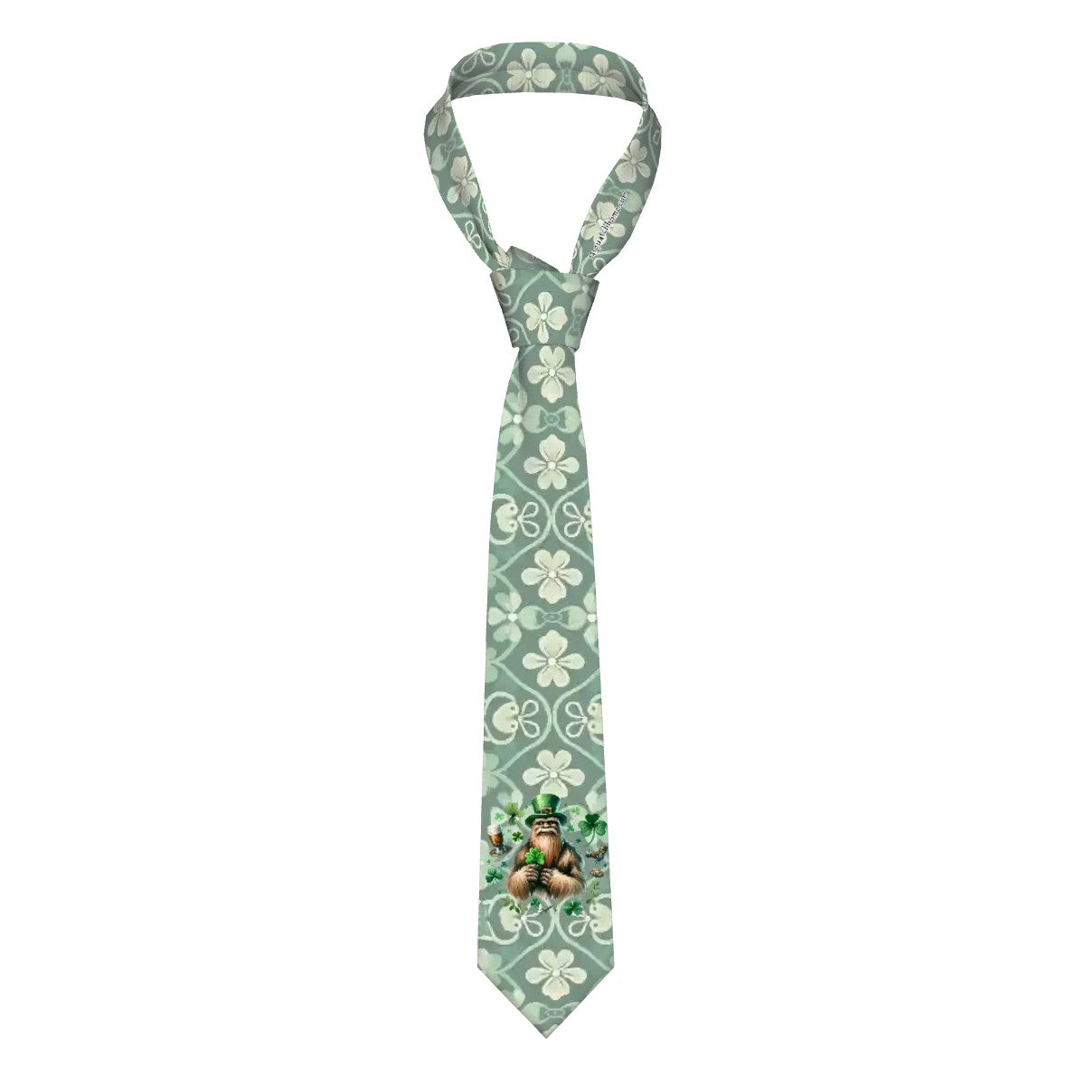 Bigfoot Sasquatch Leprechaun, Silky Polyester Dapper Neck Tie