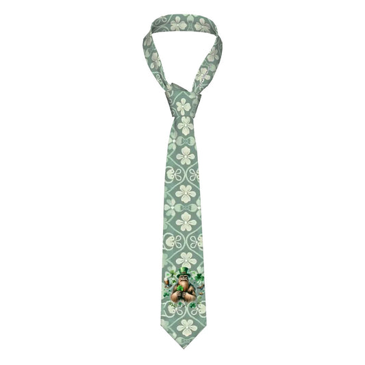 Bigfoot Sasquatch Leprechaun, Silky Polyester Dapper Neck Tie