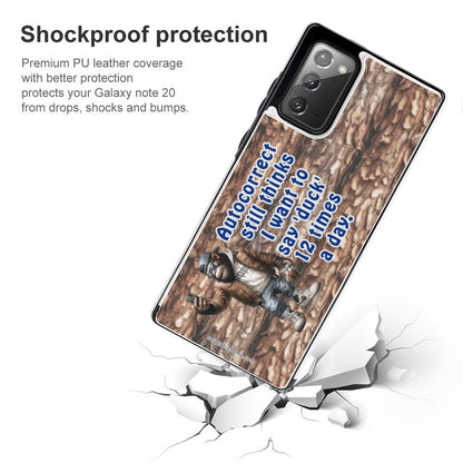 Bigfoot, Sasquatch, "My Spell Check..." Samsung Note20 Flip Phone Case