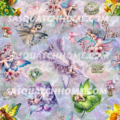 6 Fairy Designs, Set of 2 Silicone Oven Mitts -