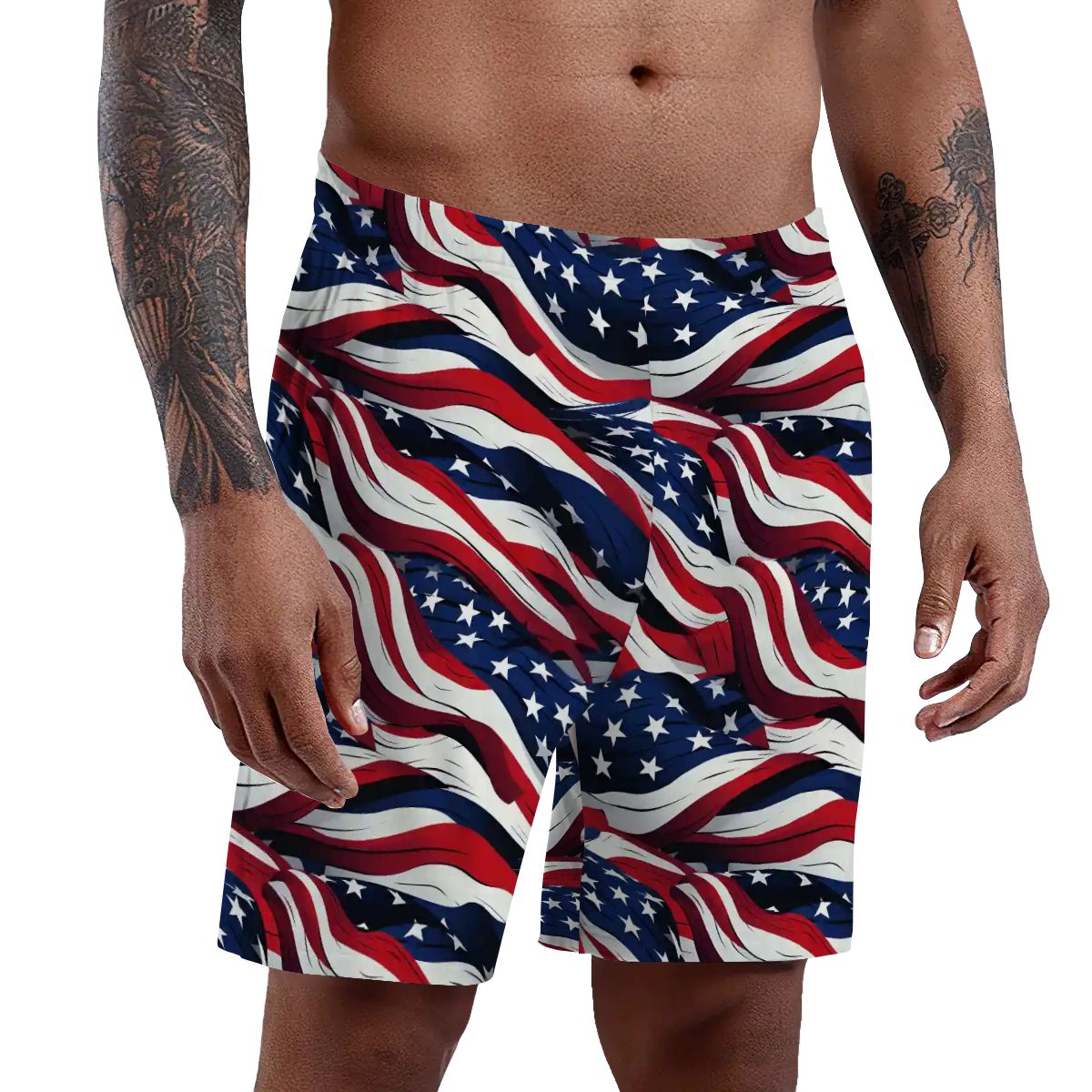 Donald Trump Dancing on Butt, Men’s Polyester, pocketed, pajama Shorts