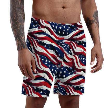 Donald Trump Dancing on Butt, Men’s Polyester, pocketed, pajama Shorts