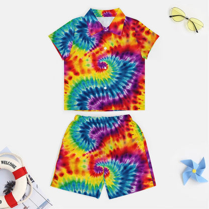 Tie Dye Designs Children's Casual Beach Outfit