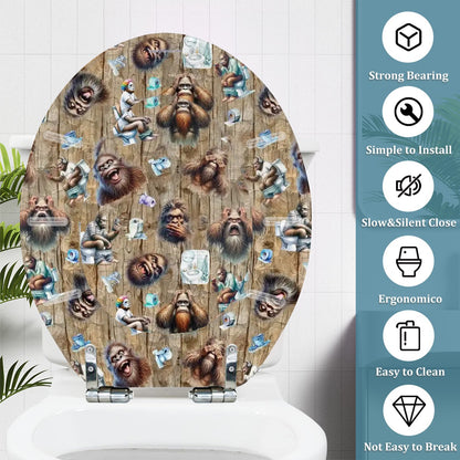 Bigfoot Sasquatch Universal Toilet Seat