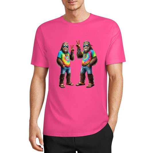 Bigfoot - Sasquatch Hippie Sasquatches Short Sleeve Cotton T-Shirt