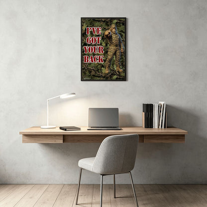 Army Sasquatch "I got your back" 300pcs Wooden Vertical Jigsaw Puzzle