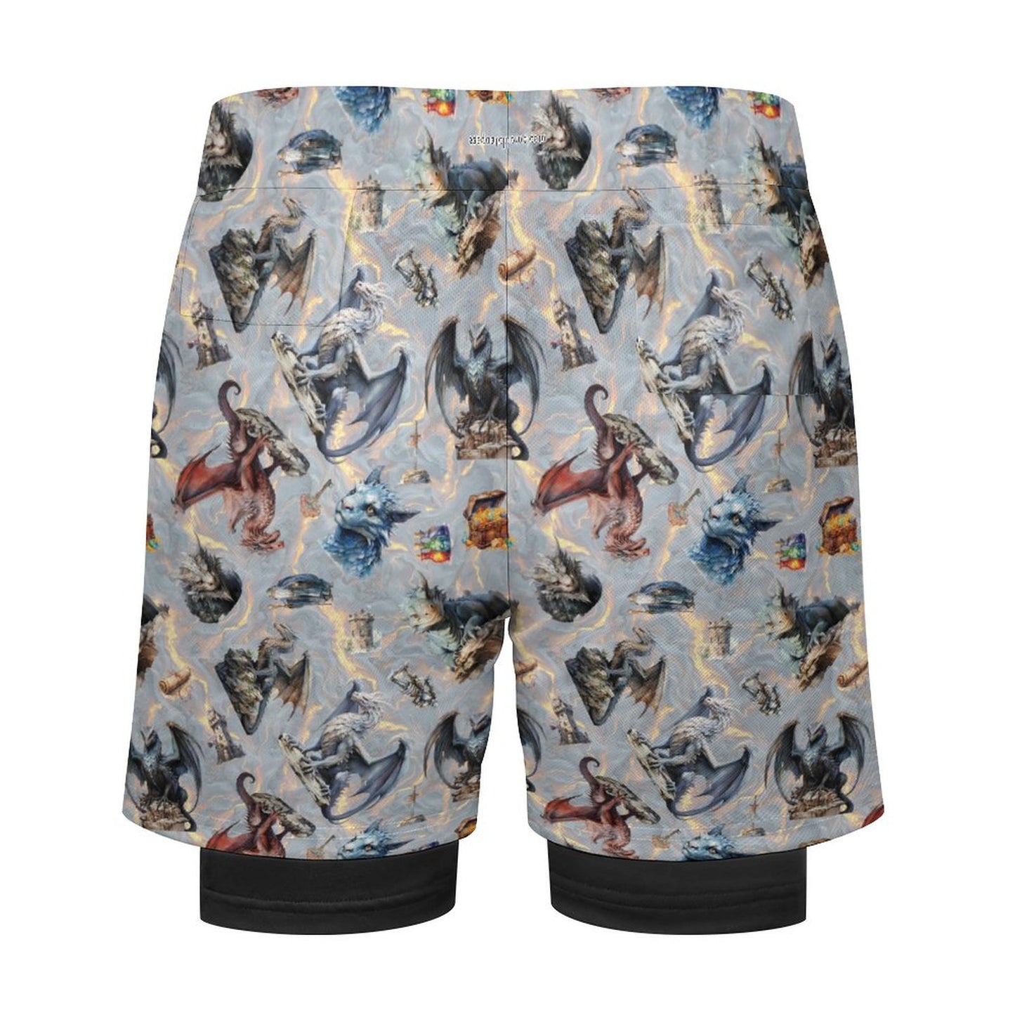 Misc Awesome Design Men Beach Shorts with 4 Pockets