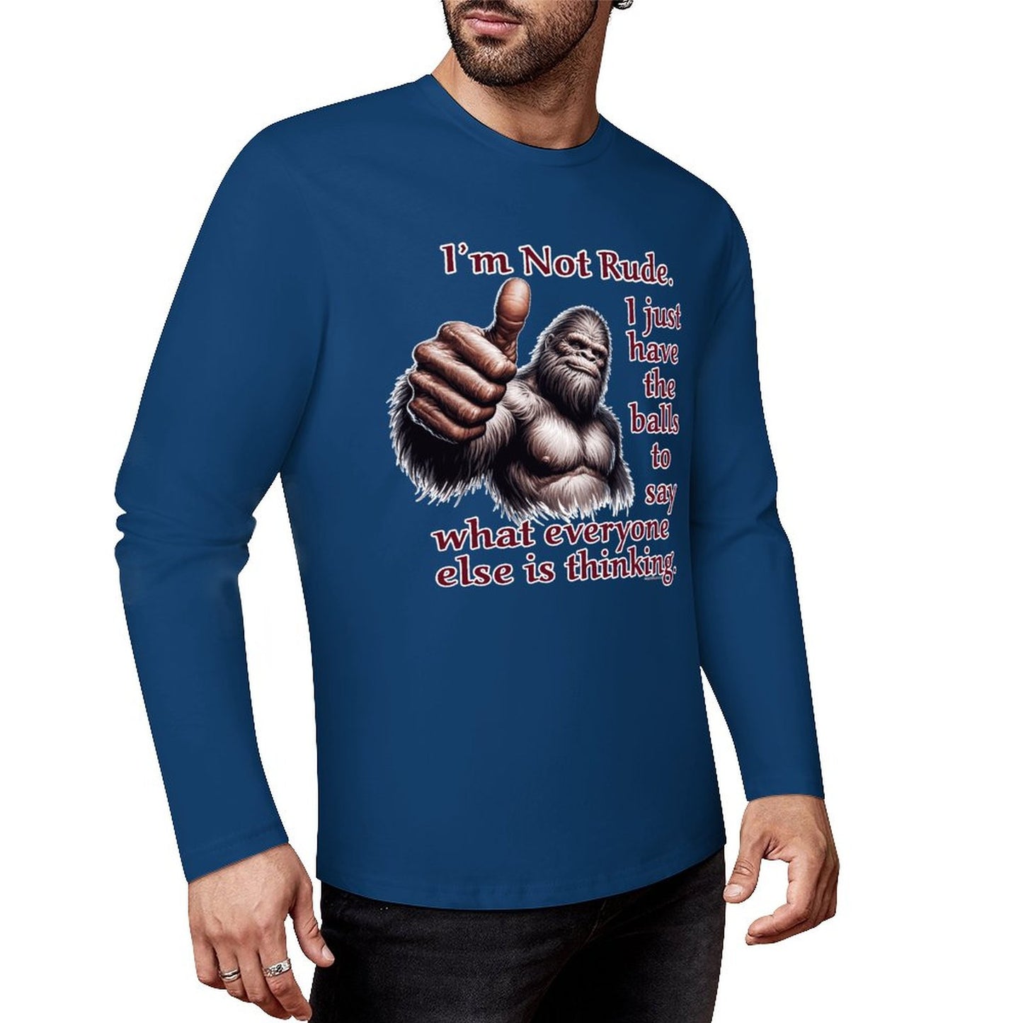 Bigfoot - Sasquatch Cotton Unisex Long Sleeve T-shirt