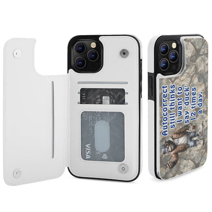 iPhone 12 Series Cell / Mobile phone Flip wallet case- , "Autocorrect.."