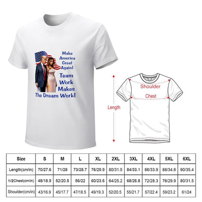 "Team Work makes the Dream work..", Donald Trump, Short Sleeve Cotton T-shirt