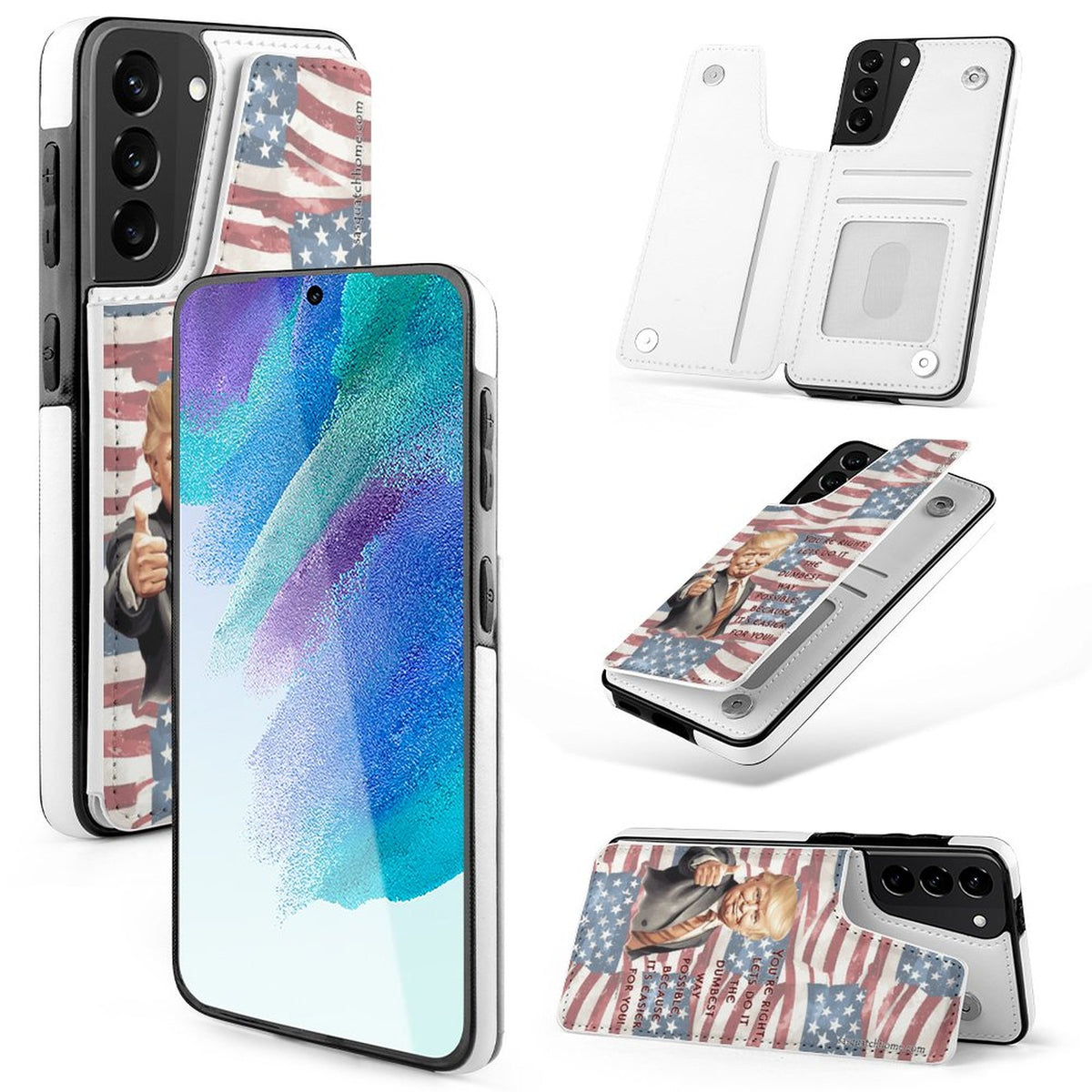Samsung S21 Ultra, Phone Case / Flip Cover Wallet - Donald Trump "You're Right, Lets Do It...."