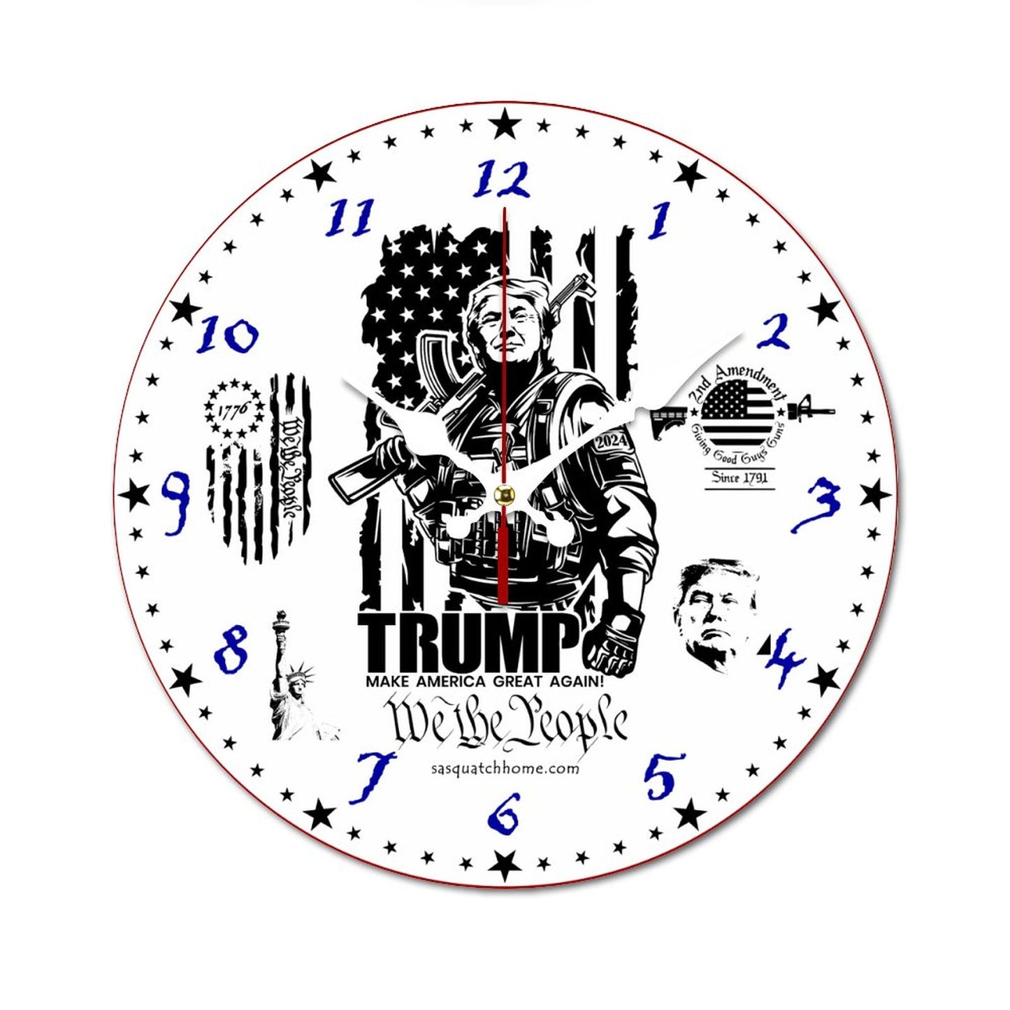 Donald Trump Wooden Wall Clock- Made in USA