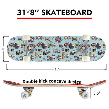 20 Misc Designs, High Density 7 Layer Skateboard, Made In USA