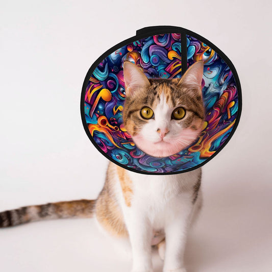 Psychedelic Collage, Pet Elizabethan, Pet Medical Collar