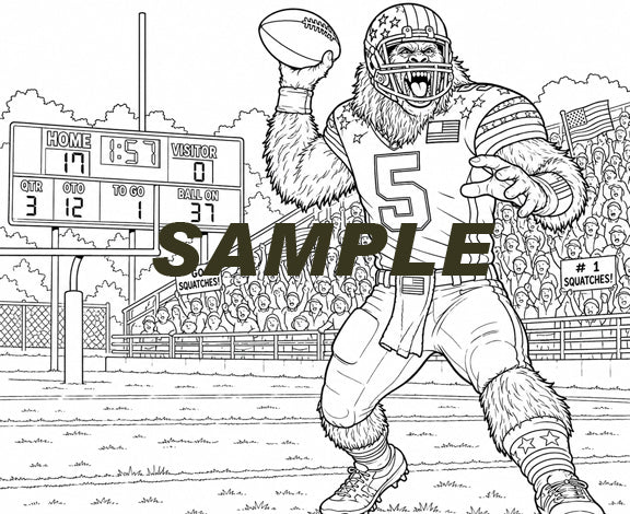 Sasquatch Coloring Book - Sports - 16 images