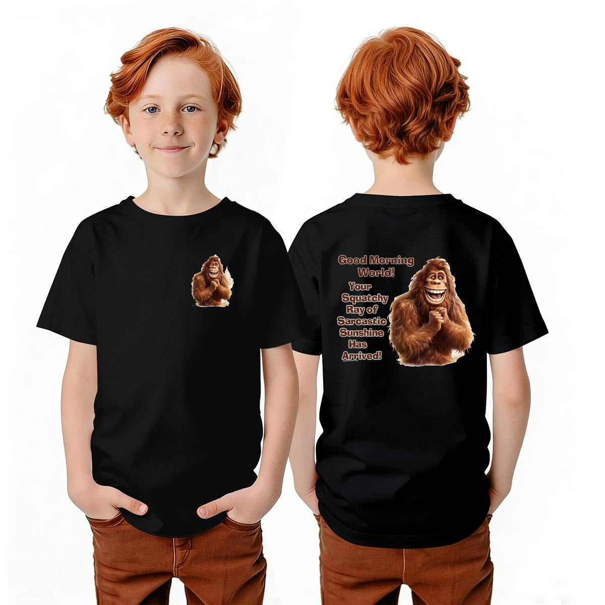 Bigfoot Sasquatch Designs, Kid’s Double Sided Gildan 5000B T Shirt