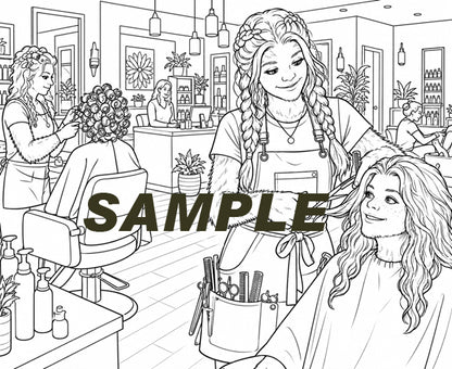 Sasquatch Coloring Book - Occupations- 16 images