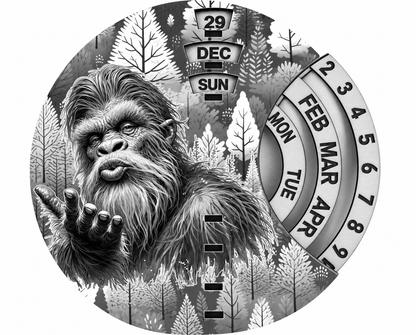 Half Moon Bigfoot, Sasquatch Blow Kiss Wall Calendar + Lifetime Gift!