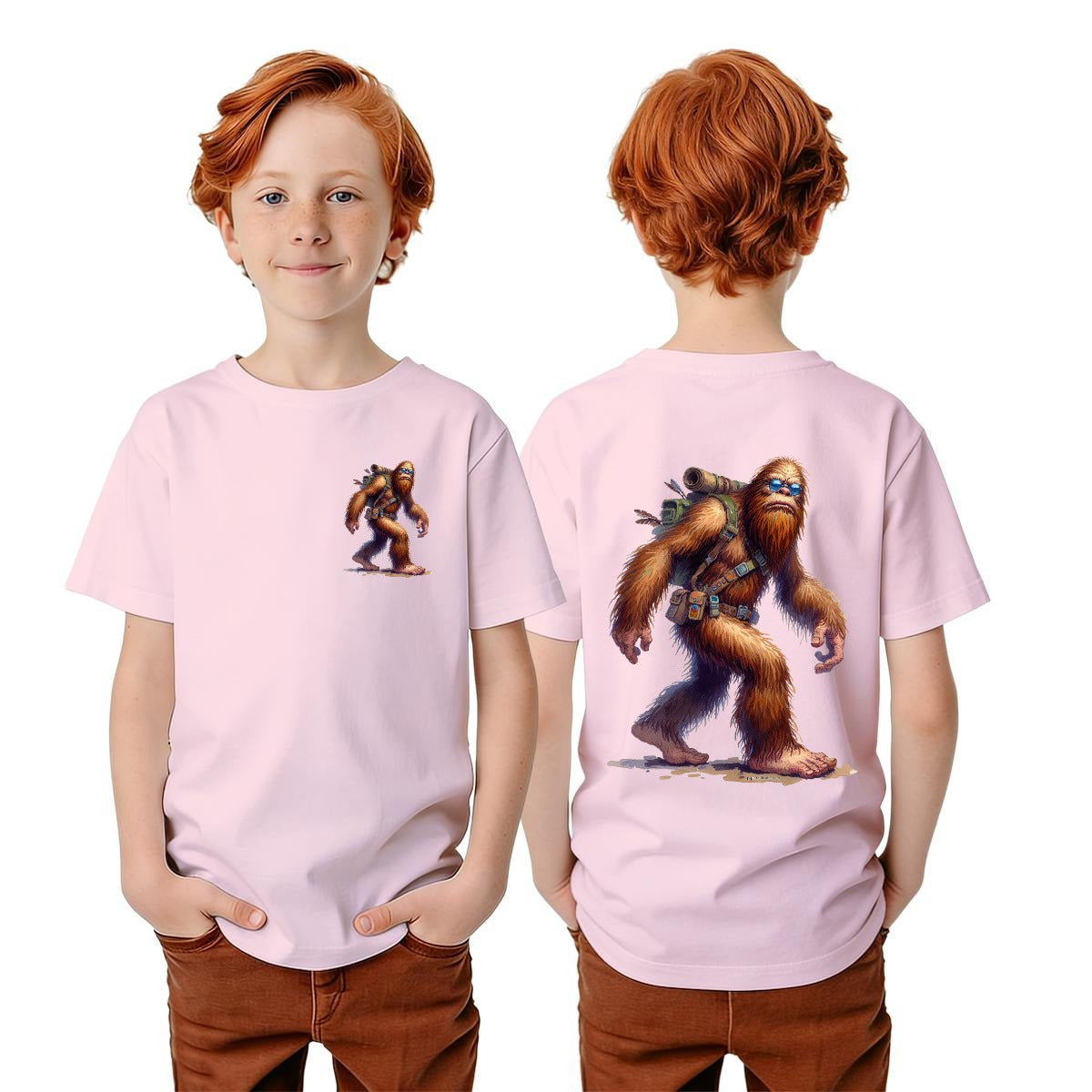 Bigfoot Sasquatch Designs, Kid’s Double Sided Gildan 5000B T Shirt