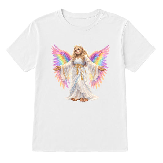 Bigfoot Sasquatch Rainbow Angel, Unisex Gildan 5000 Cotton T
