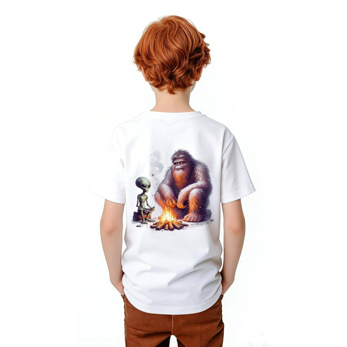 Bigfoot Sasquatch Designs, Kid’s Double Sided Gildan 5000B T Shirt