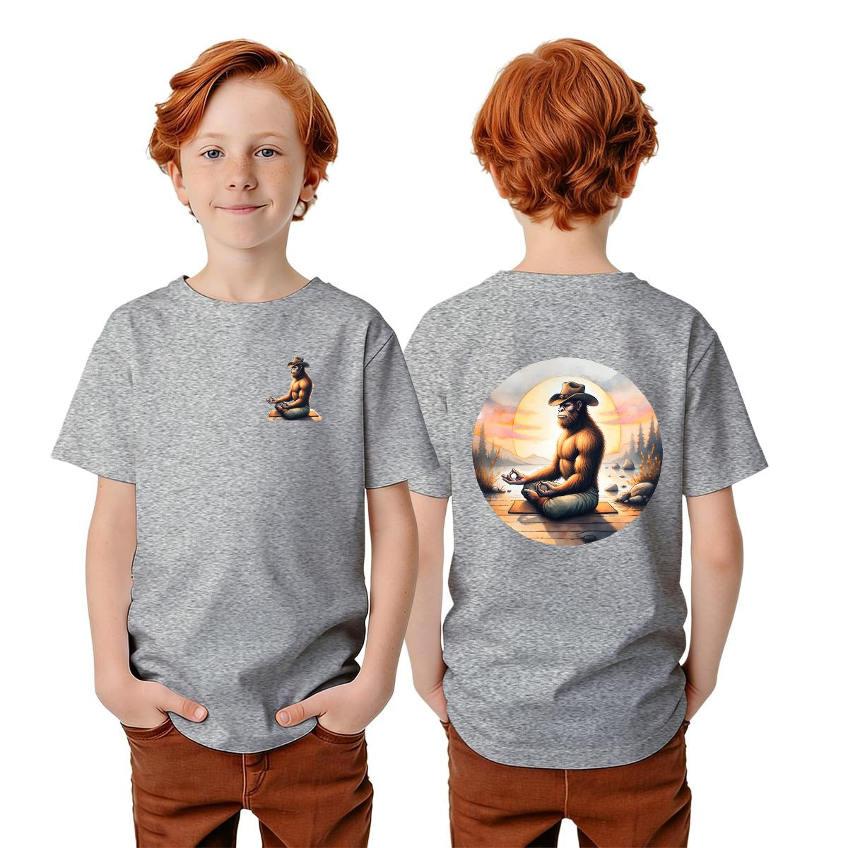 Bigfoot Sasquatch Designs, Kid’s Double Sided Gildan 5000B T Shirt